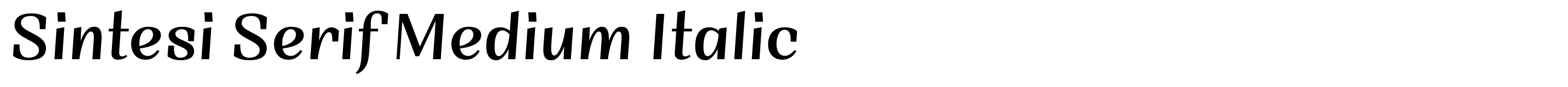 Sintesi Serif Medium Italic